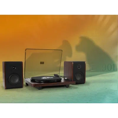 Victor Bluetooth Record Player With Stereo Speakers In Brown