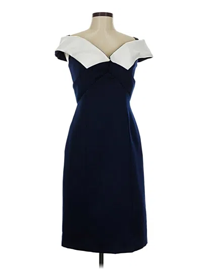 Pre-owned Victor Costa Cocktail Dress In Blue