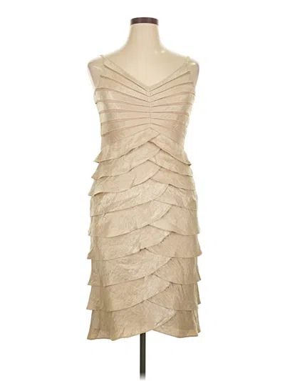 Pre-owned Victor Costa Cocktail Dress In Brown
