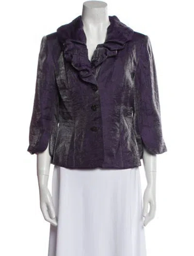 Pre-owned Victor Costa Jacket In Purple