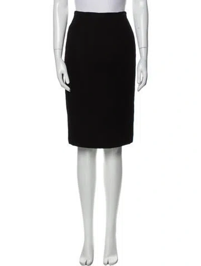 Pre-owned Victor Costa Knee-length Skirt In Black