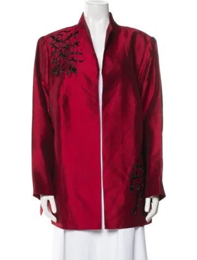 Pre-owned Victor Costa Printed Jacket In Red