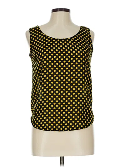 Pre-owned Victor Costa Sleeveless Blouse In Yellow