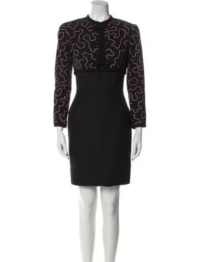 Pre-owned Victor Costa Vintage 1980's Dress Set In Black