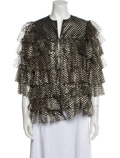 Pre-owned Victor Costa Vintage 1980's Evening Jacket In Black