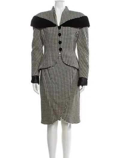 Pre-owned Victor Costa Vintage 1980's Skirt Suit In Multi