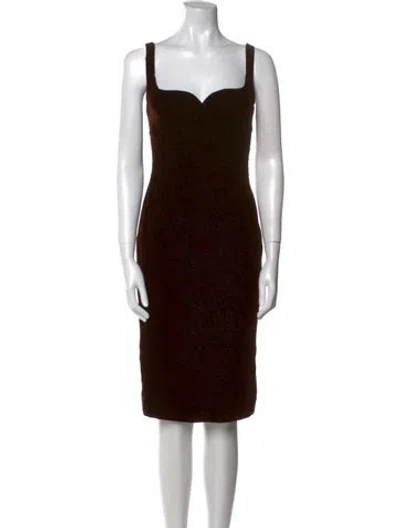 Pre-owned Victor Costa Vintage Knee-length Dress In Black