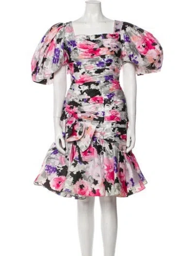Pre-owned Victor Costa Vintage Knee-length Dress In Pink