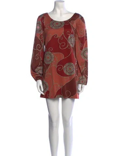 Pre-owned Victor Costa Vintage Late 1970's - Early 1980's Tunic In Burgundy