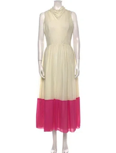 Pre-owned Victor Costa Vintage Long Dress In Neutral