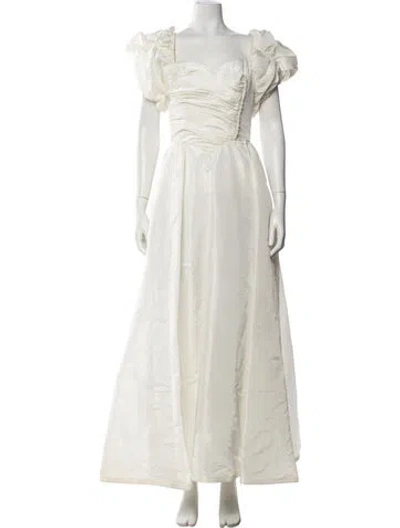 Pre-owned Victor Costa Vintage Long Dress In Neutral