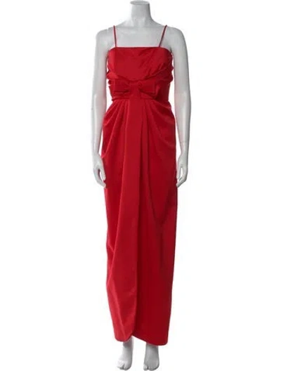 Pre-owned Victor Costa Vintage Long Dress In Red