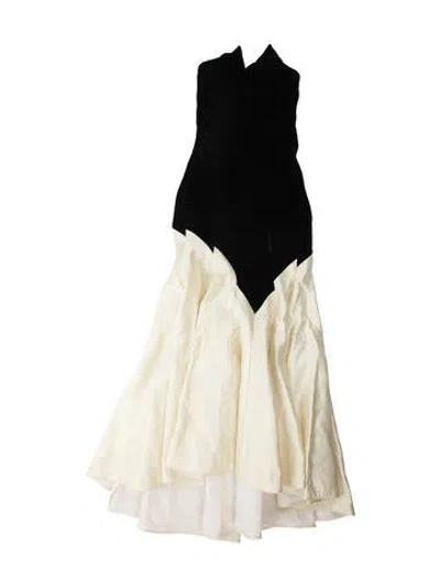 Pre-owned Victor Costa Vintage Long Dress In Yellow