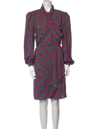 Pre-owned Victor Costa Vintage Midi Length Dress In Multi