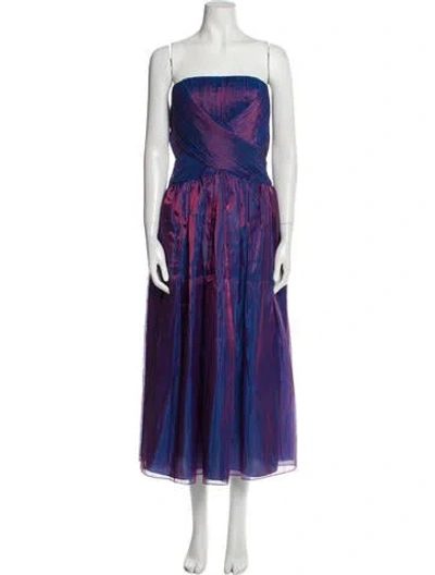Pre-owned Victor Costa Vintage Midi Length Dress In Purple