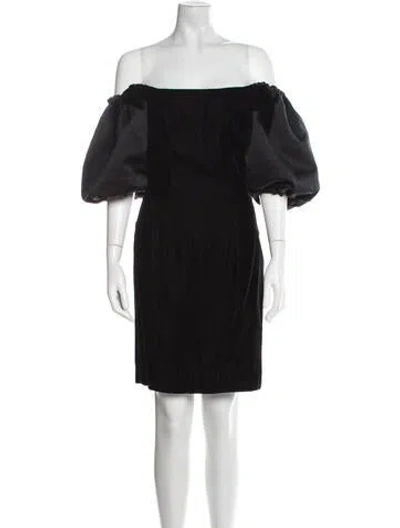 Pre-owned Victor Costa Vintage Mini Dress In Black