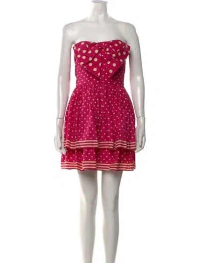 Pre-owned Victor Costa Vintage Mini Dress In Pink