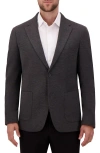 Victor Emmanuel Charcoal Grey Mélange Comfort Knit Sport Coat In Gray