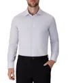 Victor Emmanuel Regular Fit Geometric Print Knit Cotton Dress Shirt In White