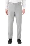 Victor Emmanuel Vince Flat Front Small Check Stretch Dress Pants