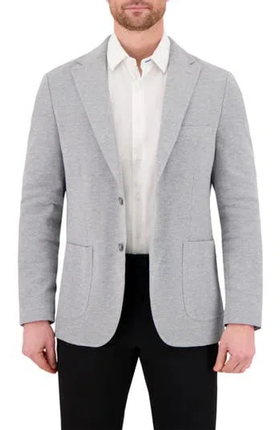 Victor Emmanuel Unstructured Comfort Knit Cotton Blend Sport Coat In Grey