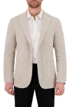 Victor Emmanuel Unstructured Comfort Knit Cotton Blend Sport Coat In Tan