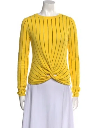 Pre-owned Victor Glemaud Cashmere Bateau Neckline Sweater In Yellow
