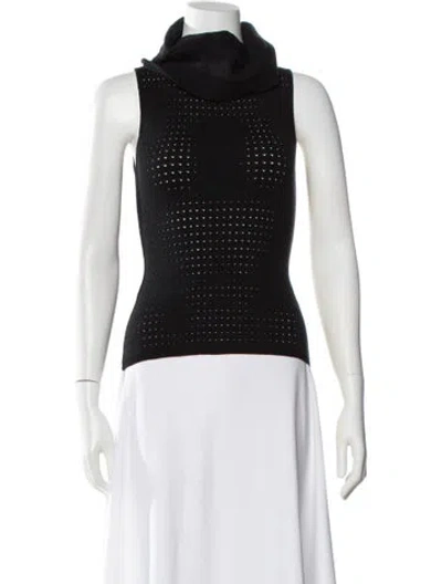 Pre-owned Victor Glemaud Cowl Neck Sleeveless Top In Black