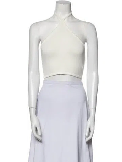 Pre-owned Victor Glemaud Halterneck Sleeveless Crop Top W/ Tags In White