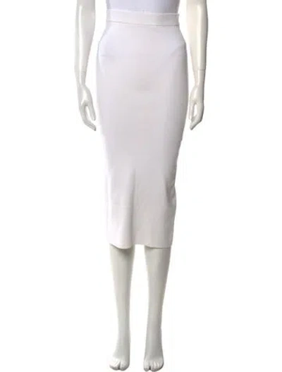 Pre-owned Victor Glemaud Midi Length Skirt In White