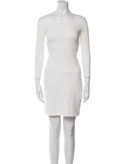 Pre-owned Victor Glemaud Off-the-shoulder Mini Dress In White
