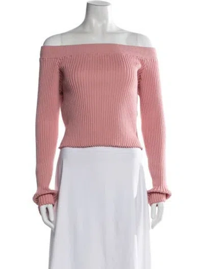 Pre-owned Victor Glemaud Off-the-shoulder Sweater In Pink