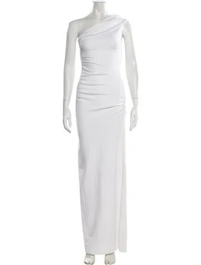 Pre-owned Victor Glemaud One-shoulder Long Dress In Neutral