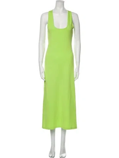 Pre-owned Victor Glemaud Scoop Neck Long Dress W/ Tags In Green