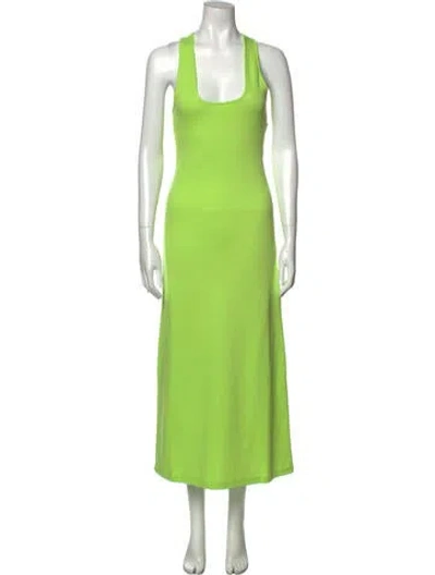 Pre-owned Victor Glemaud Scoop Neck Long Dress W/ Tags In Green