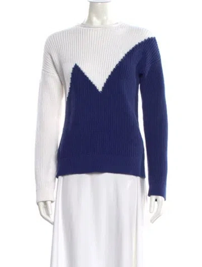 Pre-owned Victor Glemaud Striped Bateau Neckline Sweater In Blue