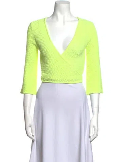 Pre-owned Victor Glemaud V-neck Sweater W/ Tags In Green