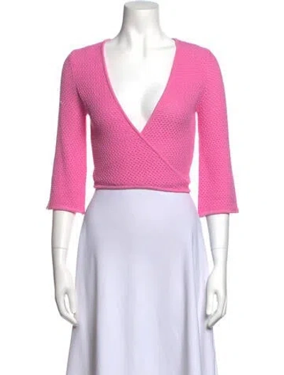 Pre-owned Victor Glemaud V-neck Sweater W/ Tags In Pink