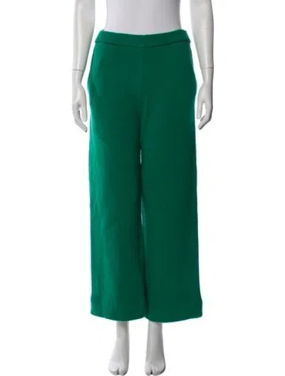 Pre-owned Victor Glemaud Wide Leg Pants In Green