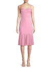 Victor Glemaud Women's Chiffon-paneled Bustier Midi-dress In Pink
