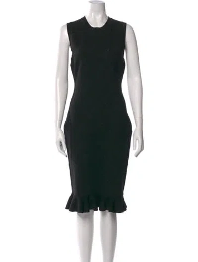 Pre-owned Victor Glemaud Wool Knee-length Dress In Black