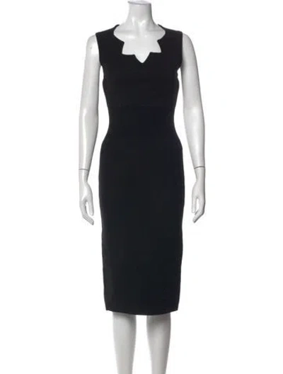 Pre-owned Victor Glemaud Wool Knee-length Dress In Black