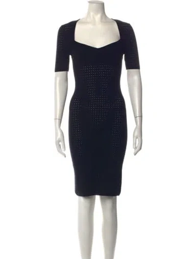 Pre-owned Victor Glemaud Wool Knee-length Dress In Black