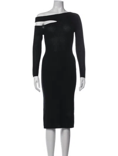 Pre-owned Victor Glemaud Wool Knee-length Dress In Black