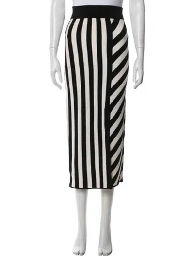 Pre-owned Victor Glemaud Wool Midi Length Skirt In Black