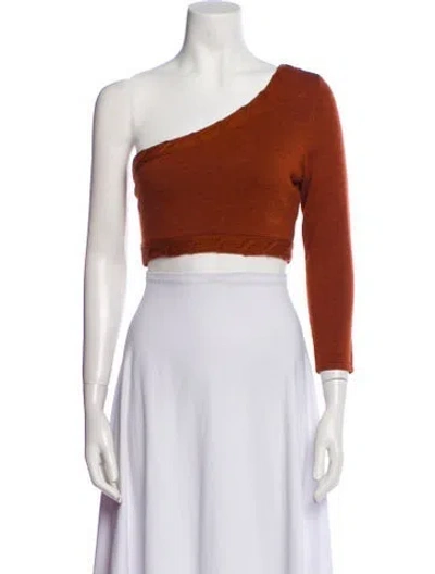 Pre-owned Victor Glemaud Wool One-shoulder Sweater In Brown