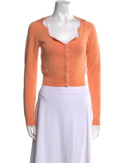 Pre-owned Victor Glemaud Wool V-neck Sweater In Orange