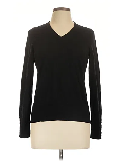 Pre-owned Victor Wool Pullover Sweater In Black