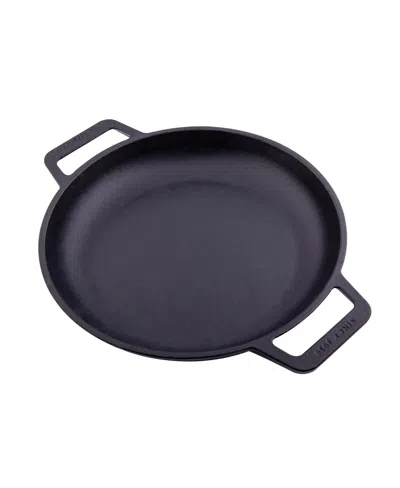 Victoria 10" Round Skillet With Double Loop Handles, Seasoned In Black