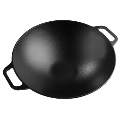 Victoria 14 In. Cast Iron Wok In Black